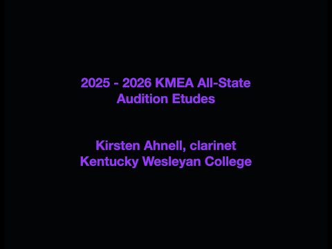 2025 - 2026 KMEA All-State Audition Etudes for clarinet,  Rose Book 32 -  No. 26  and 5