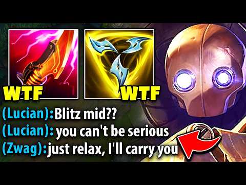 My team thought I was trolling with AD Blitzcrank mid... but then I carried them all