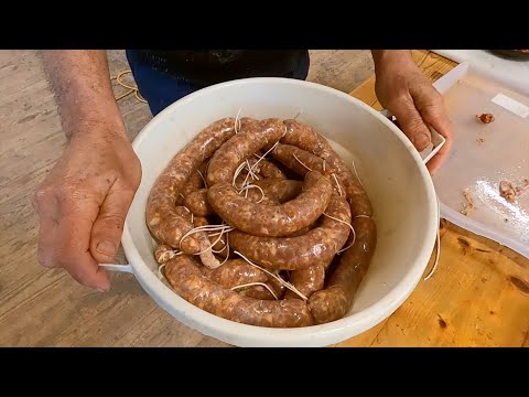 Making Simple Calabrese Style Salami (Part 2: Filling The Skins)- Joe's Kitchen