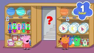 Freddy Shows Peppa SECRET Tunnel Through SHOPS! 🤫 🛍️ Peppa Pig Full Episodes | 1 Hour
