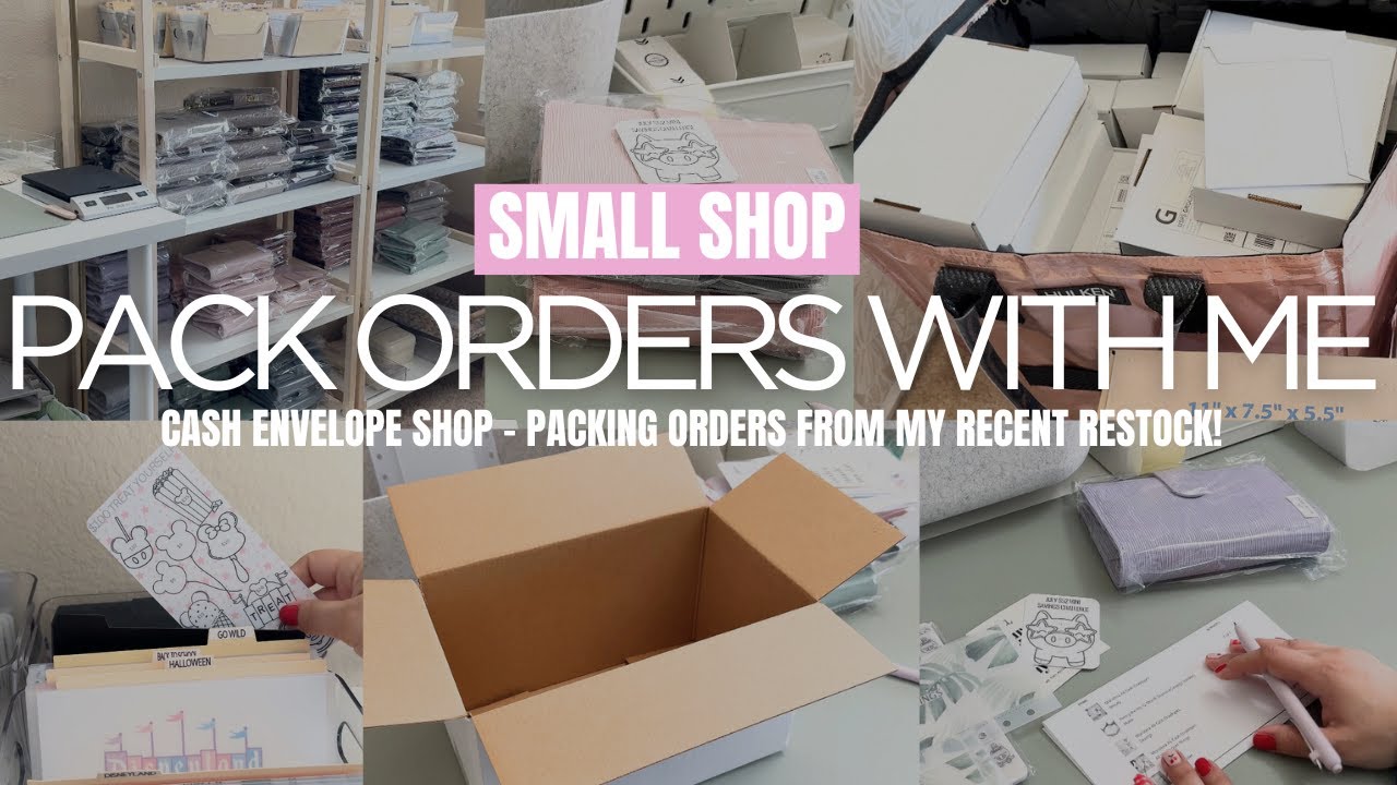 Small Shop Pack Orders With Me | Packing Orders From My Recent Restock | Cash Envelope Shop | Ep. 3