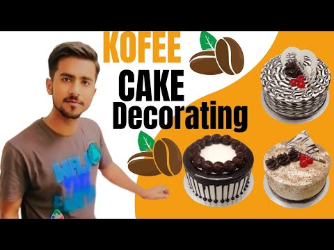 Coffee_ cake_decorating_idea||How to make marbal cake||fantastic design 2023||