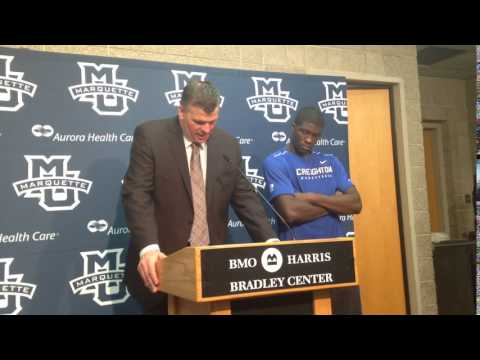 Creighton coach Greg McDermott press conference at Marquette