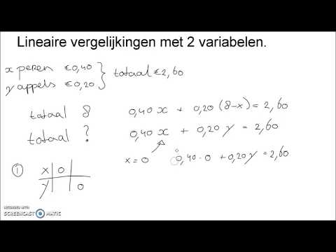 lineaire vergelijkingen met 2 variabelen