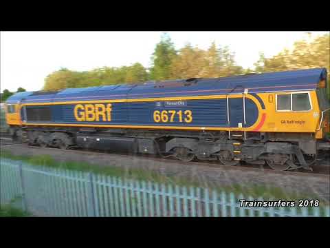 GBRf Class 66 No. 66713 on 6E27 Liverpool Biomass Terminal - Drax Aes on 16.5.18 - HD