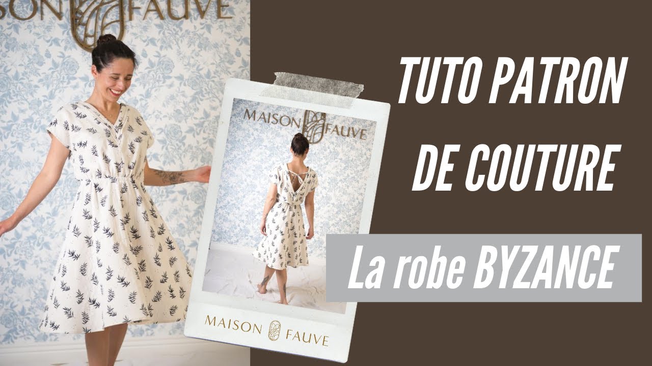 Patron couture robe, top Byzance / PDF (A4, A3, A0, US Letter) - Cadres, Calques par Taille, Vidéoprojection