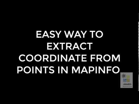 easy way to extract coordinate from points in mapinfo