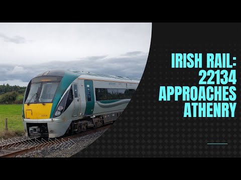 Irish Rail: ICR 22134 approaches Athenry on service to Galway