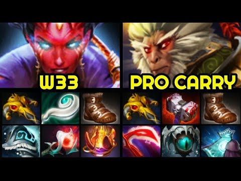 W33 Full Slotted Queen of Pain vs Skadi Monkey King - Unexpected Ending 7.27 Dota 2