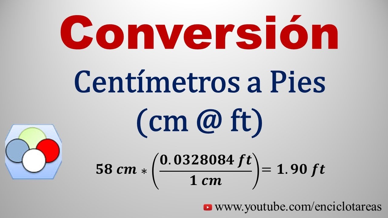 Convertir de Centimetros a Pies (cm to ft) #1