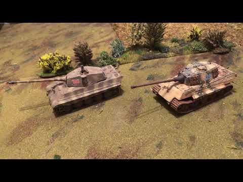 1/72 scale WW2 King Tiger tanks  Built and painted Models