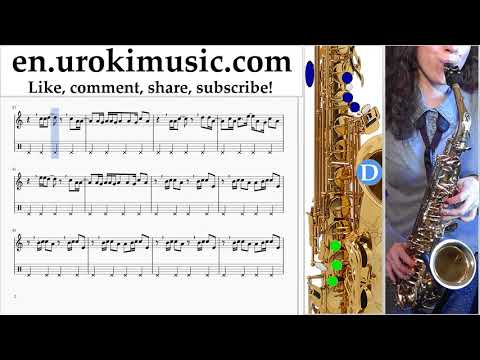 How to Play Saxophone (Tenor) Major Lazer & DJ Snake - Lean On Tabs Part#2 um-i352
