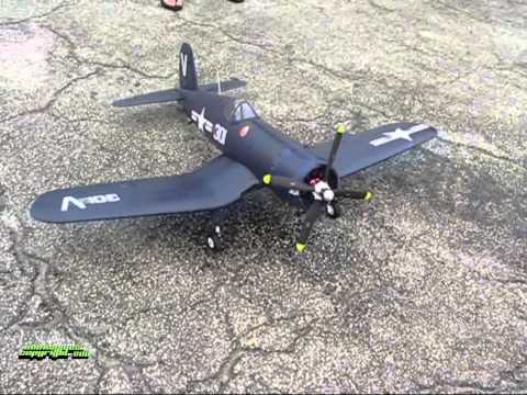Nitroplanes RC F4U Corsair ~ Maiden Flight