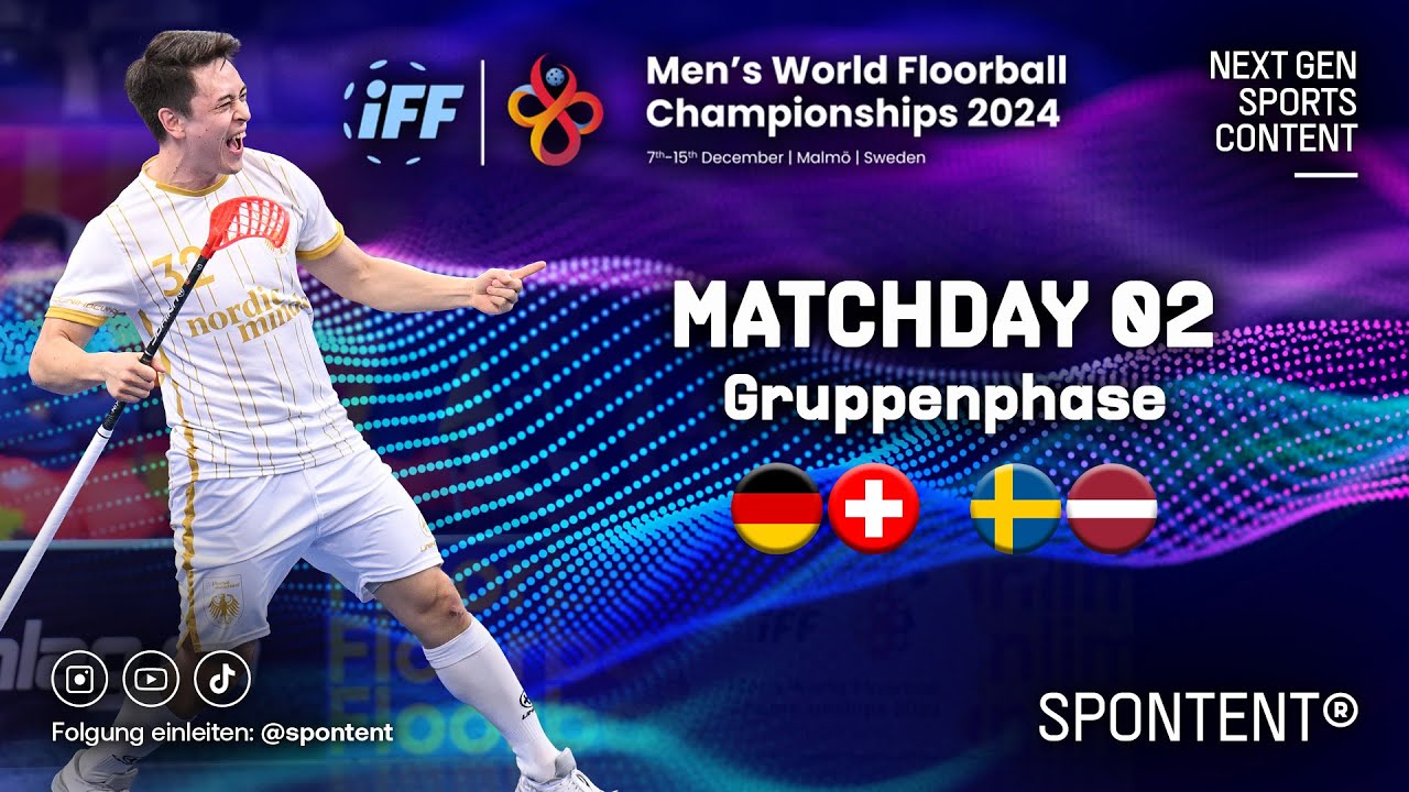 Floorball | Matchday 02 - Session 01 | Gruppenphase | Men's World Floorball Championships 2024
