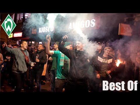 Crazy scenes in Bremen as the fans celebrate staying in the league after winning the Relegation