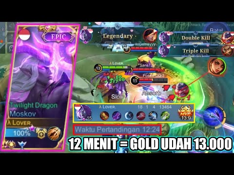 TOP GLOBAL MOSKOV MAIN DI GOLDLANE, MUSUH BERCANDA !? - MOBILE LEGENDS