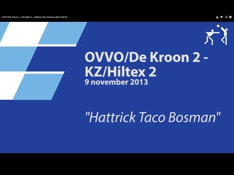 OVVO/De Kroon 2 - KZ/Hiltex 2 - Hattrick Taco Bosman (09/11/2013)