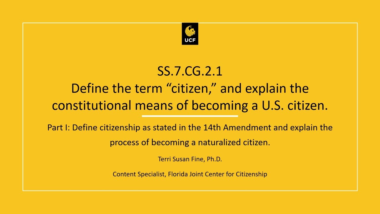 Florida Civics Benchmark 7.CG.2.1 Narrated Powerpoint Part l