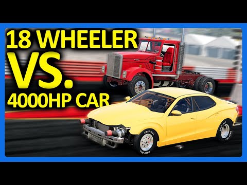 Can I Build a Truck Faster than a 4000 Horsepower Dragster in BeamNG!!
