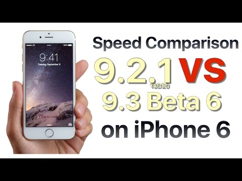 iPhone 6 iOS 9.2.1 vs iOS 9.3 Beta 6 / Public Beta 6 Build #13E5231a Speed Comparison