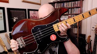 Video thumbnail for Alan Harwood Guitar Collection 4 - Squier Classic Vibe 70s Precision Bass in Walnut by Darren Lock Music