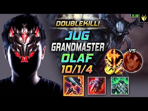 GrandMaster Olaf Jungle vs Taliyah - 천상계 장인 정글 올라프 템트리 룬 선혈 정복자 オラフ Олаф 狂战士 歐拉夫 - LOL KR 11.15