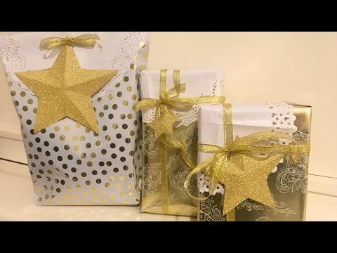 Part of a video titled Cómo envolver regalos fácil y original - YouTube
