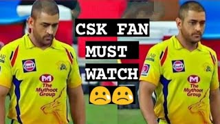 Csk sad status😢|csk lost match Highlight | Dhoni sad status| Csk motivational status| csk attitude|