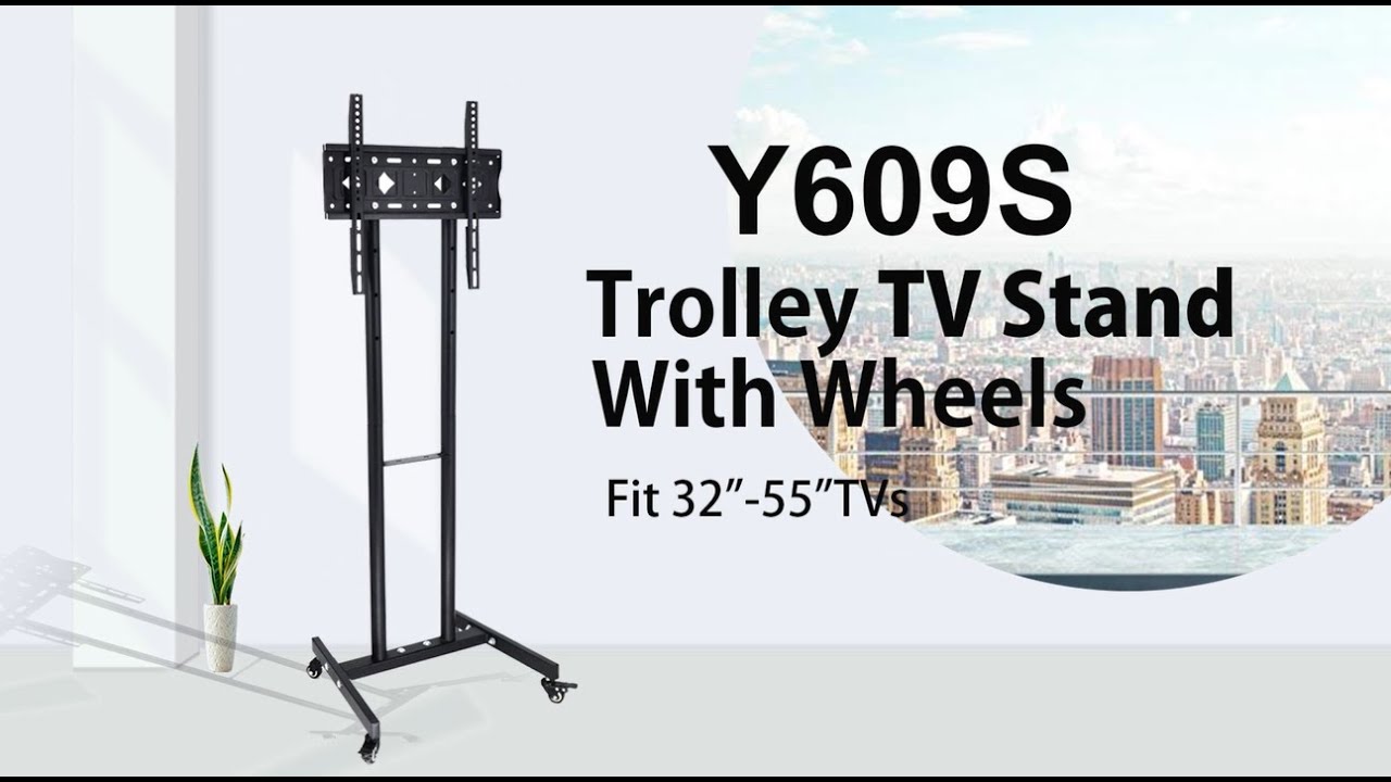 Support TV sur roulettes 32" - 55" pouces VESA 400*400 video thumbnail