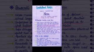 NCERT Cbse notes ✨ class 9th Democratic-politic chapter 2 (Constitutional Design) #sstnotes #civics