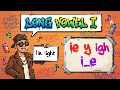 Long Vowel I Spelling Patterns and Spelling Rules. | I IE IGH Y & IE | A Phonics Rap Song. /aɪ/
