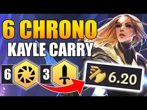HYPERCARRY KAYLE with INSANE 6.20 ATTACK SPEED (6 Chrono + 3 Blademaster) (Teamfight Tactics SET 3)