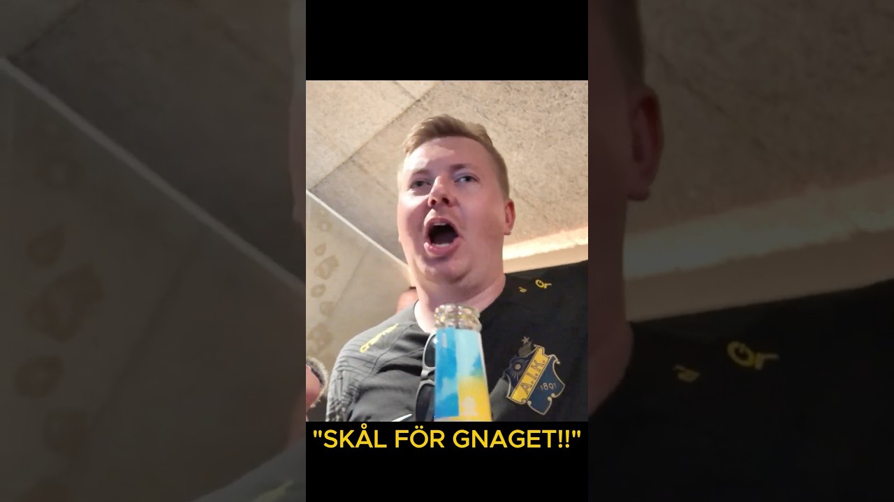 Crazy Swede cheers for his team!!  #tiktok #fotball #song #soccer #AIK #sweden  #party #bar