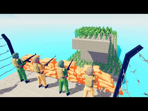 Army vs Zombie 100 Units - Totally Accurate Battle Simulator TABS