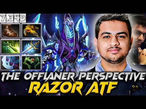 7.34D Patch ATF - Razor The Offlaner Persepective Full Gameplay Dota2#atf #razor