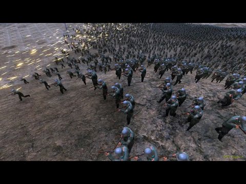 GERMAN SOLDIERS VS ELVEN HUNTRESS - Ultimate Epic Battle Simulator