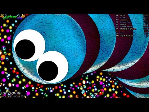 Slither.io A.I. Bunny Skin Vs Tiny Pro Snakes - Epic Skin Slitherio Vip Best Gameplay - World Record
