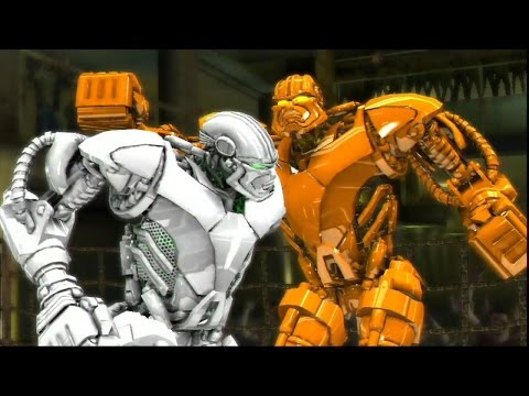 REAL STEEL-GOLD ZEUS vs WHITE ZEUS(new colors of robots)(ЖИВАЯ СТАЛЬ)-XBOX 360/PS3
