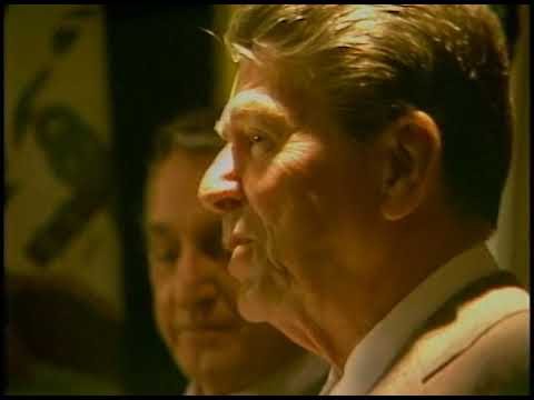 President Reagan Presenting the Congressional Medal to Danny Thomas on April 16, 1985