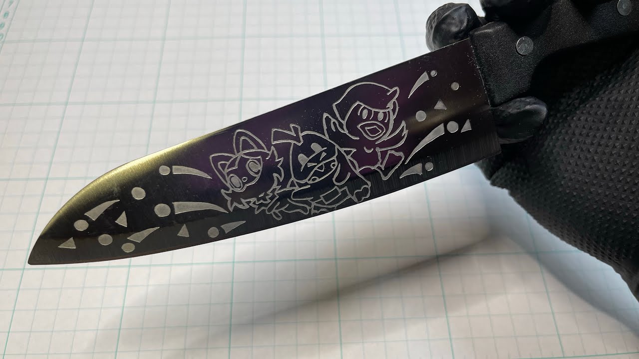 百均の包丁カスタム　ポケモン描いてみた