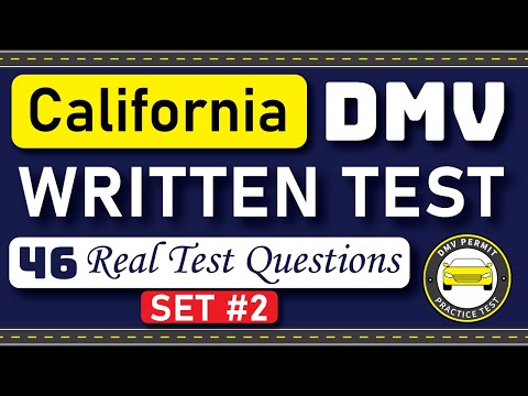 California DMV Written Test 2025 | 46 REAL TEST QUESTIONS SET #2 | California DMV Practice Test 2025