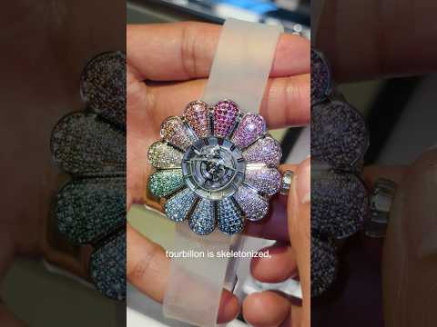 Closer look at Hublot x Takashi Murakami MP 15 Tourbillon Sapphire Rainbow.