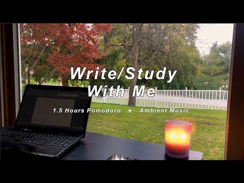 1.5 Hour Write / Study With Me | Peaceful Country Lane With Ambient Music