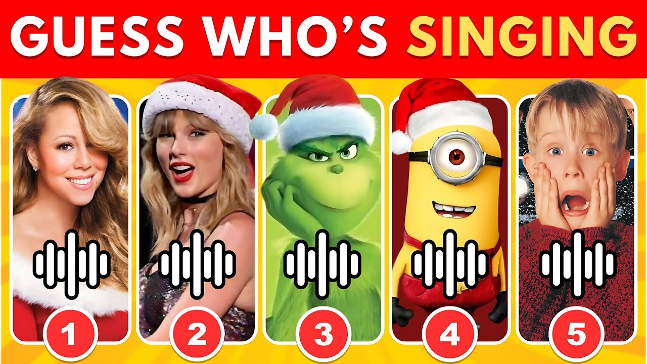 Guess Who's Singing 🎅🎤🎶 CHRISTMAS Song Edition 🎁 | Mariah Carey, Home Alone, Grinch