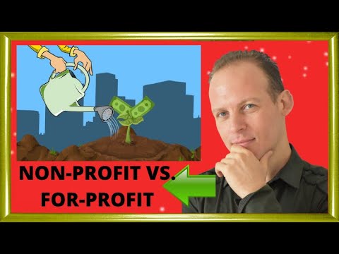 What is the difference between a nonprofit organization and a for profit business Video