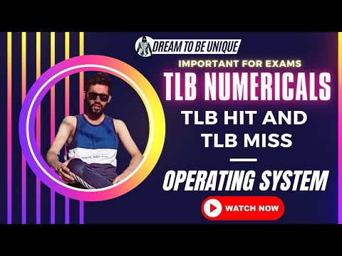 Numericals on Translation Lookaside Buffer (TLB) | TLB HIT AND TLB MISS | Operating System