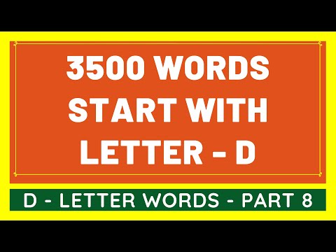 3500 Words That Start With D #8 | List of 3500 Words Beginning With D Letter [VIDEO]