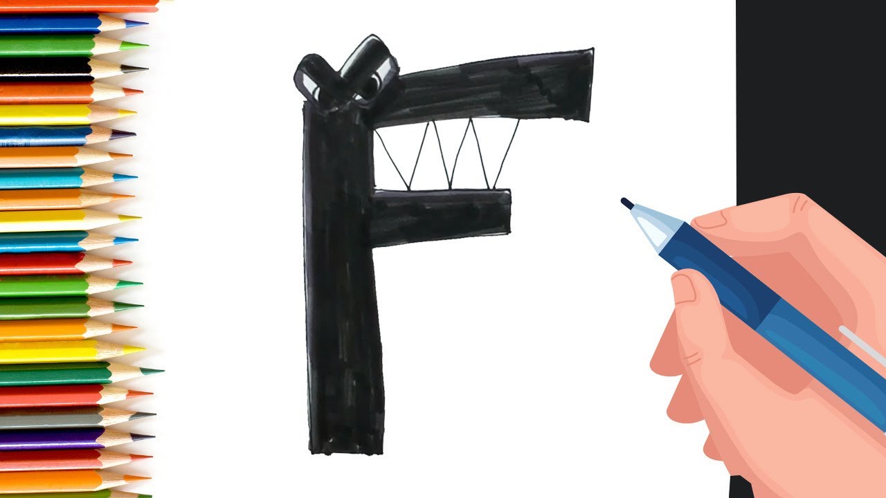 How To Draw Alphabet Lore - Letter F | Cute Easy Step By Step Drawing Tutorial for Beginners