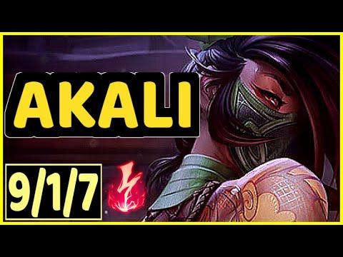 AKALI VS ZAC - 9/1/7 KDA TOP GAMEPLAY DIAMOND III