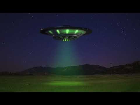 ALIEN UFO VJ Loop - Trippy Psychedelic Halloween Party Background Animation